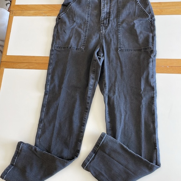 Aerie Black Denim Jumpsuit stretchy sz XS - Picture 5 of 10
